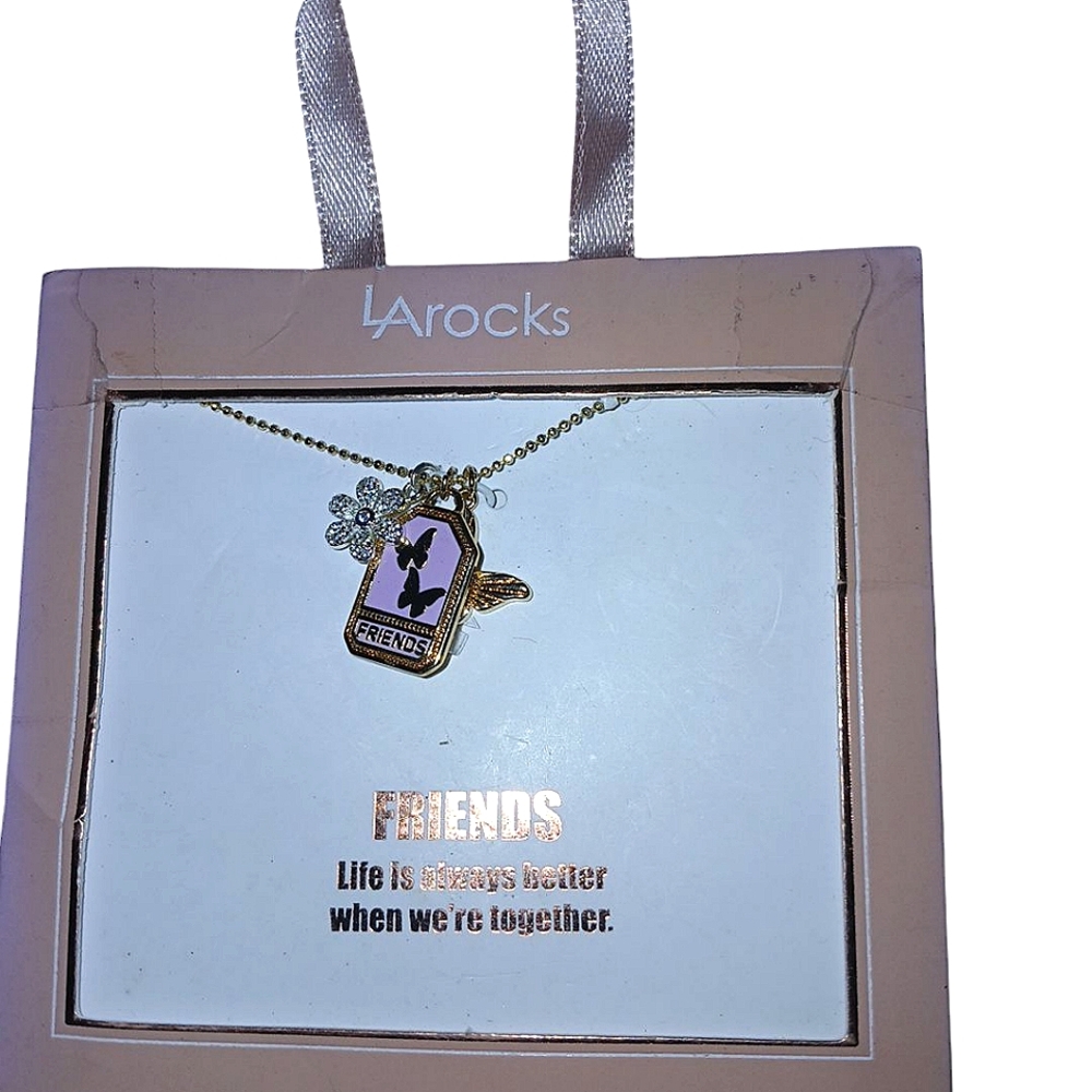 LARocks Friends Necklace with Butterfly Charm